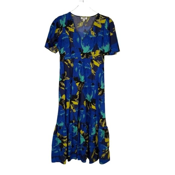 Christopher John Rogers Dresses & Skirts - NWT Christopher John‎ Rogers Womens Blue Floral Puff Sleeve Maxi Dress Size 14